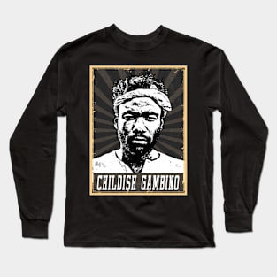 80s Style Childish Gambino Long Sleeve T-Shirt